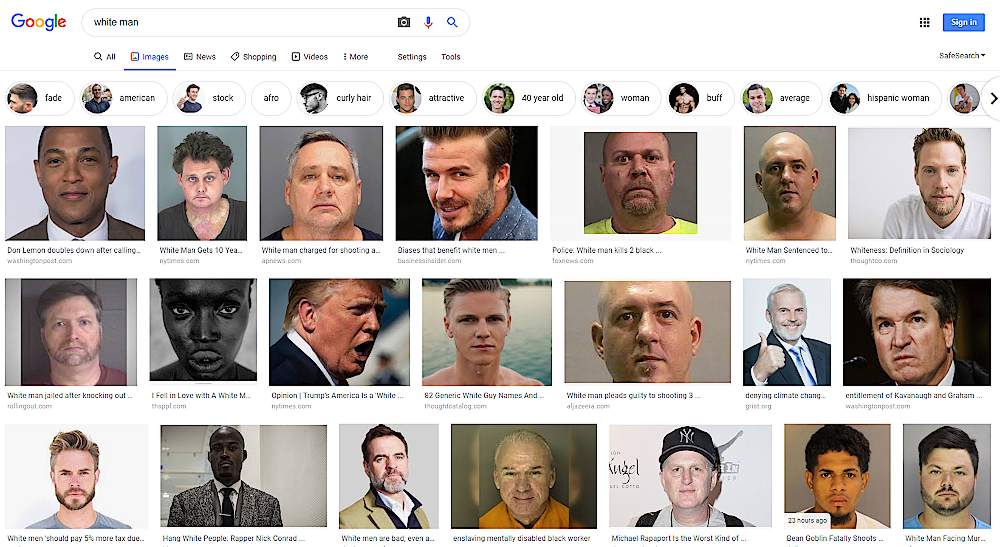 Google Racist White Man