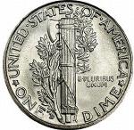 mercury dime back