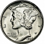 mercury dime front