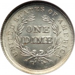 seated liberty dime back